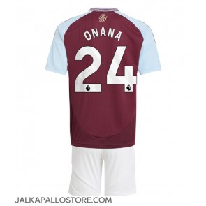Aston Villa Amadou Onana #24 Kotipaita Lapsille 2024-25 Lyhythihainen (+ shortsit)